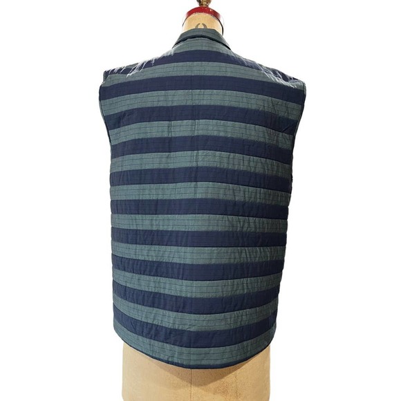 Vintage Traditional Japanese Waistcoat Vest Blue Tie Front Pockets Large - Picture 6 of 6